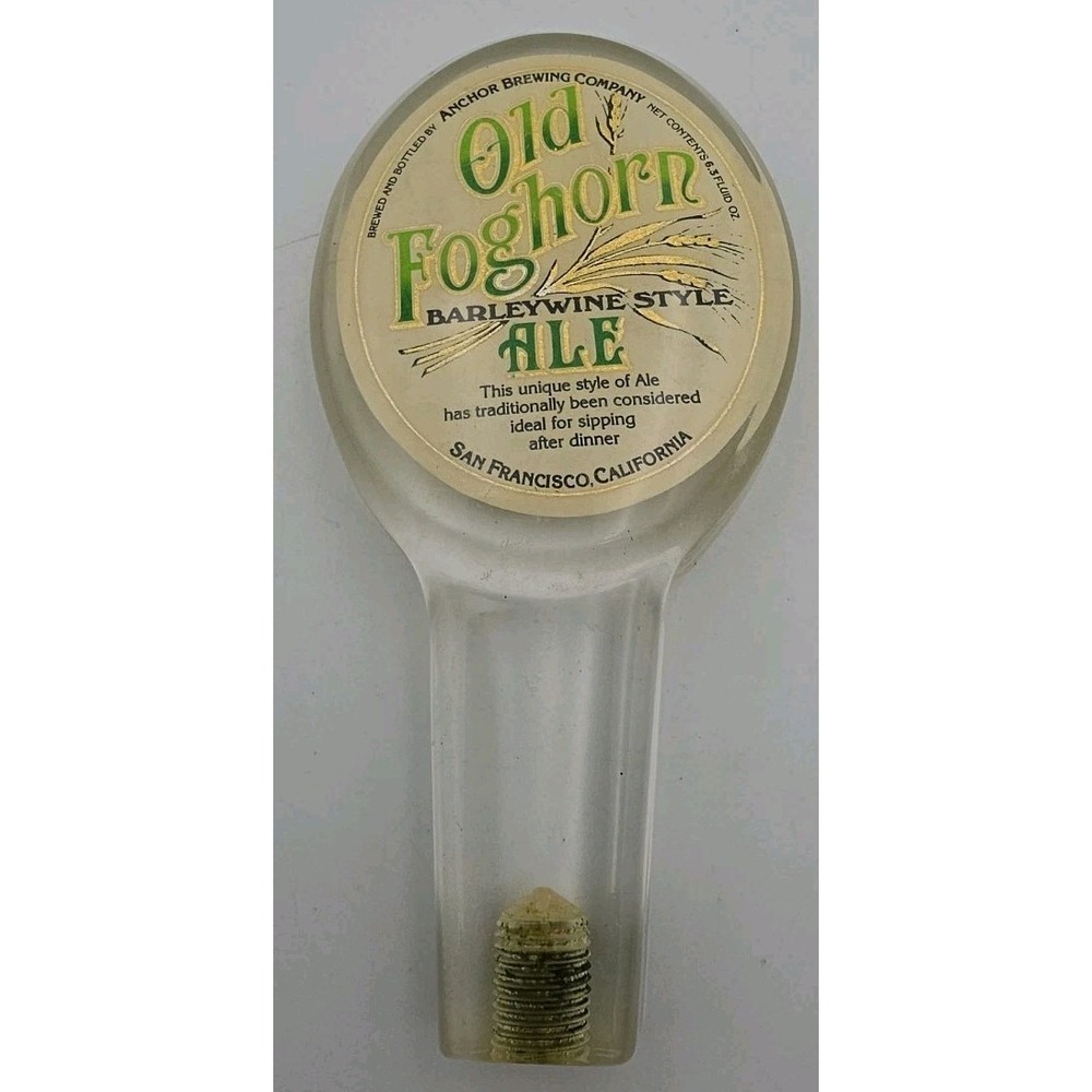 Vintage Anchor Brewing Co Old Foghorn Barley Wine Style Ale Beer Tap Handle SF
